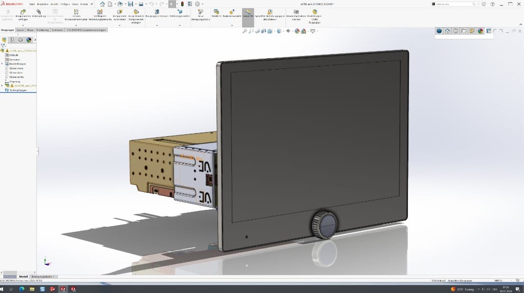 3D-CAD-Konstruktion Infotainment-System im ACR Innovation Center