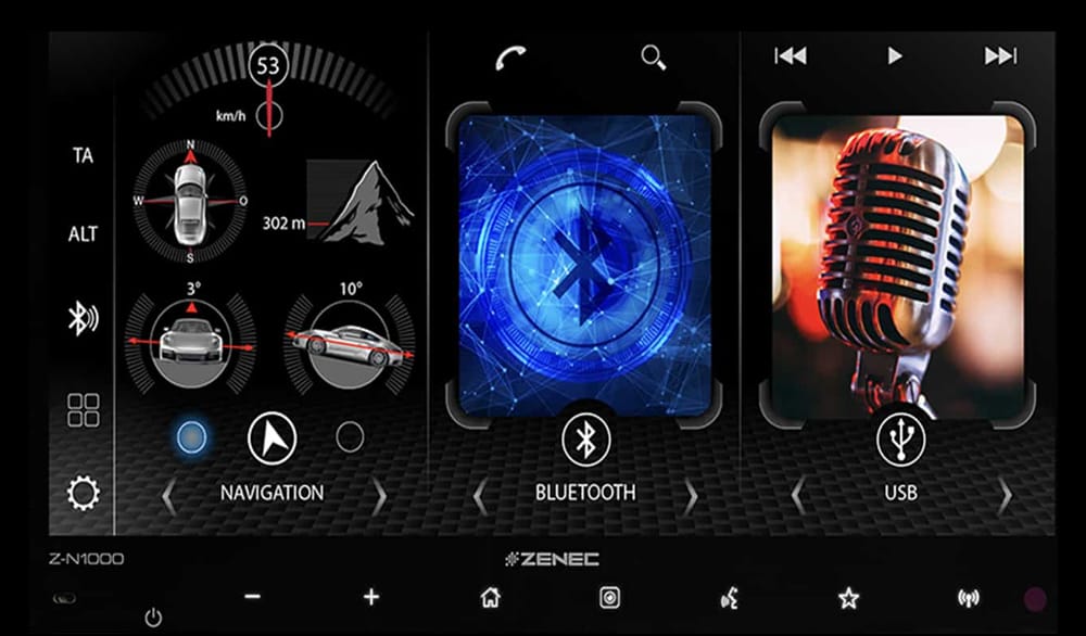 ZENEC Z-N1000 Infotainment Benutzeroberfläche – ACR Innovation Center Car Media